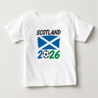 Schottland 2026 Fußballfan-Design / Saltire und Fu Baby T-shirt