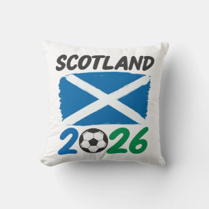 Schottland 2026 Fußballfan-Design / Saltire und Fu Kissen