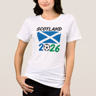 Schottland 2026 Fußballfan-Design / Saltire und Fu Tri-Blend Shirt
