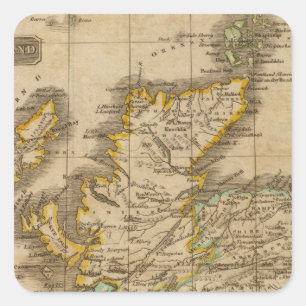 Schottland 5 quadratischer aufkleber