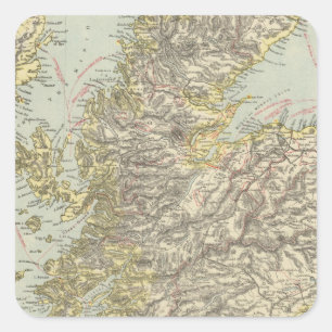 Schottland 5 quadratischer aufkleber