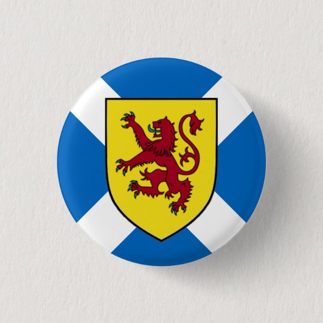 Schottland-Abzeichen - Kreuz u. Löwe Button (Vorderseite)
