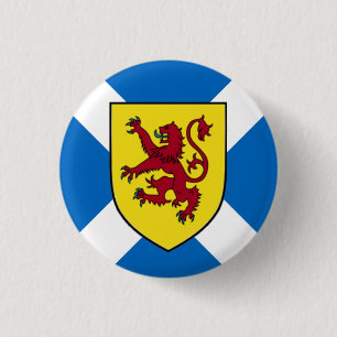 Schottland-Abzeichen - Kreuz u. Löwe Button