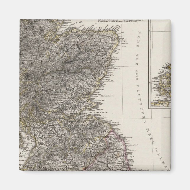 Schottland Atlas Karte 2 Magnet (Vorne)