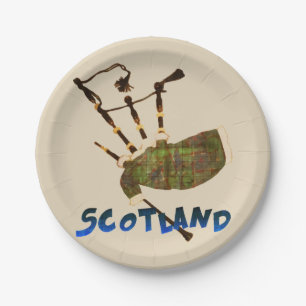 Schottland Bagpipe Pappteller