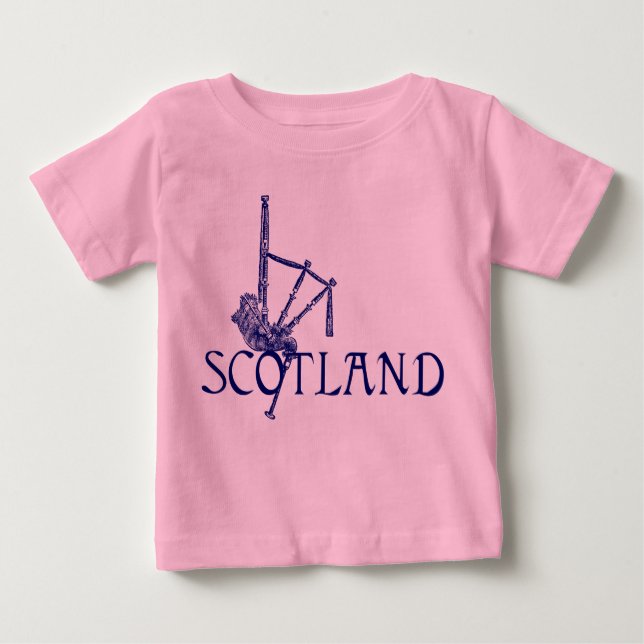 Schottland Bagpipe, Scottish Design Baby T-shirt (Vorderseite)