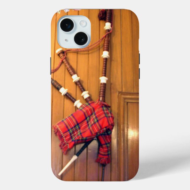 Schottland Bagpipe Tartan Kariertes Musikinstrumen Case-Mate iPhone Hülle (Rückseite)