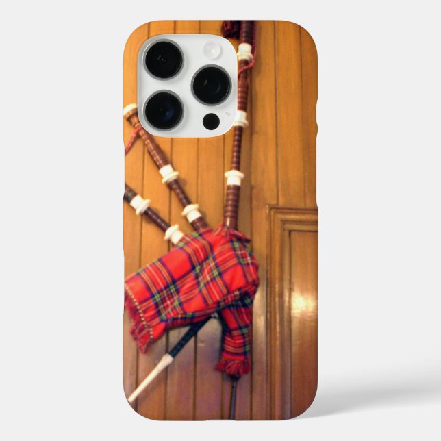 Schottland Bagpipe Tartan Kariertes Musikinstrumen Case-Mate iPhone Hülle (Rückseite)