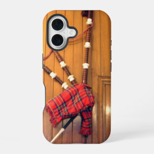 Schottland Bagpipe Tartan Kariertes Musikinstrumen iPhone 16 Hülle
