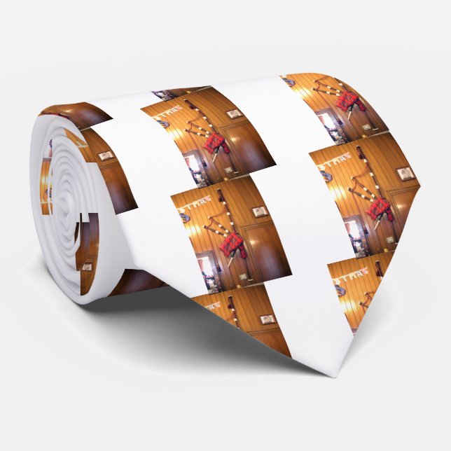 Schottland Bagpipe Tartan Kariertes Musikinstrumen Krawatte (Gerollt)