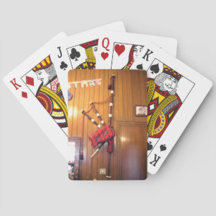 Schottland Bagpipe Tartan Kariertes Musikinstrumen Spielkarten