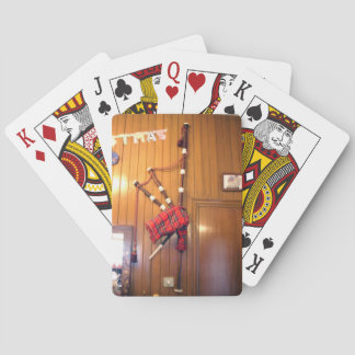 Schottland Bagpipe Tartan Kariertes Musikinstrumen Spielkarten