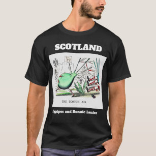 Schottland Bagpipe und Bonnie Lassies T-Shirt