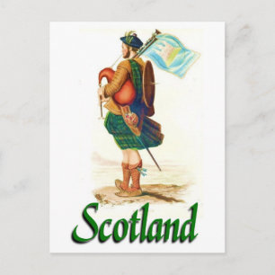 Schottland Bagpiper Postkarte