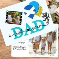 Schottland Bester Vater je Foto-Karte, Flagge, Vat