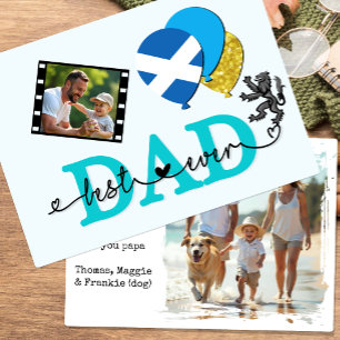 Schottland Bester Vater je Foto-Karte, Flagge, Vat Karte