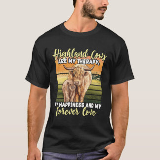 Schottland Cattles Therapy Highland Cow T-Shirt