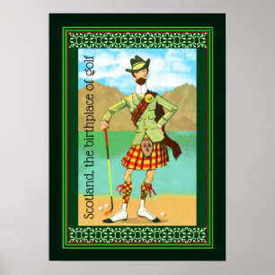Schottland, der Geburtsort des Golfs Poster