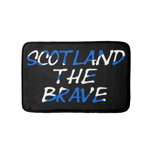 Schottland Die Brave auf der Flagge Schottlands Badematte (Vorderseite)