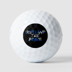 Schottland Die Brave auf der schottischen Flagge i Golfball