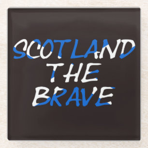 Schottland Die Brave Flag überlagert Küste Glasuntersetzer