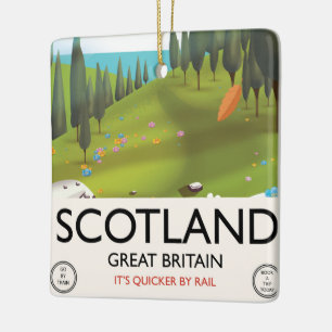 Schottland 'Es ist schneller mit der Bahn' Reisepo Keramikornament