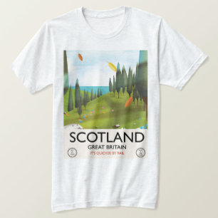 Schottland 'Es ist schneller per Bahn' Reiseplakat T-Shirt