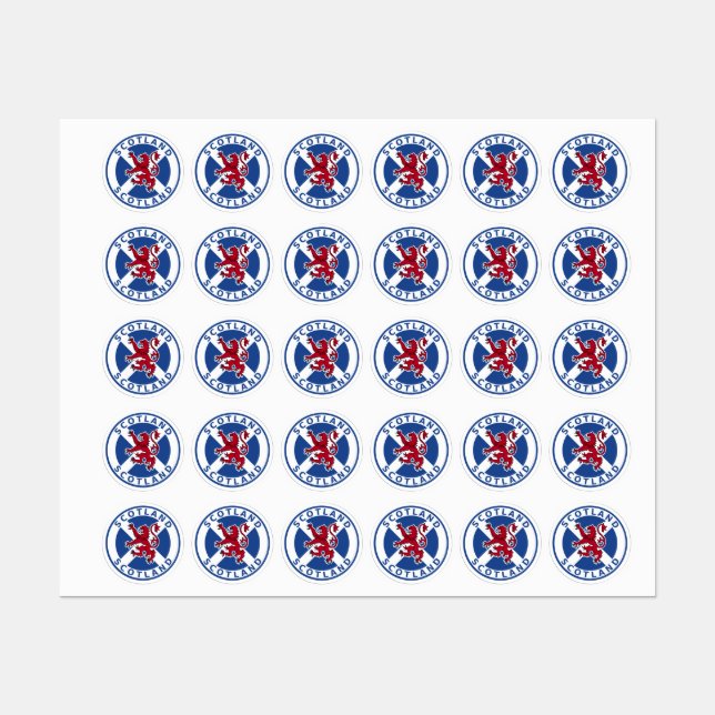 Schottland Etiketten (Blatt)