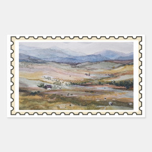 Schottland Falsche Briefmarke Rechteckiger Aufkleber