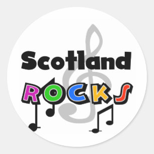 Schottland-Felsen Runder Aufkleber