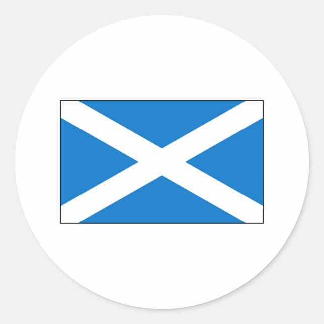 Schottland FLAG International Runder Aufkleber (Vorderseite)