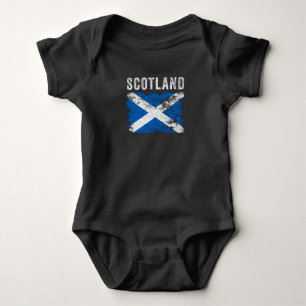 Schottland-Flagge bedruckt - Schottische Flagge Baby Strampler