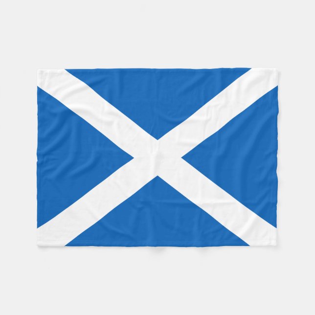 Schottland-Flagge Fleecedecke (Vorderseite (Horizontal))