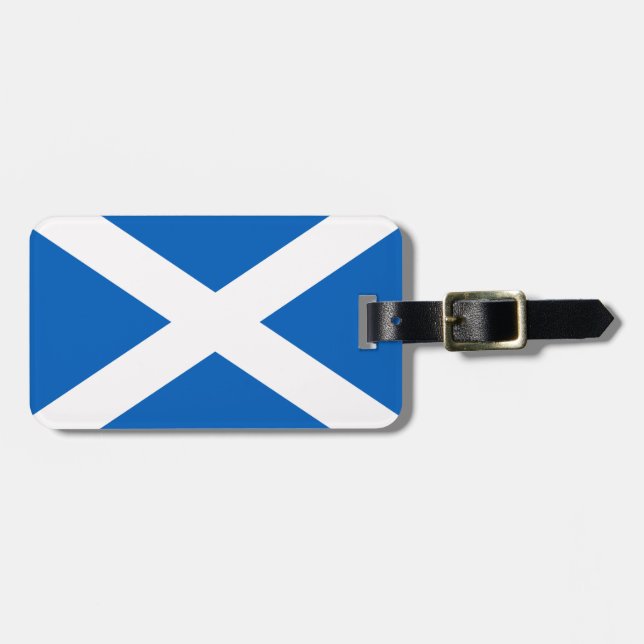 Schottland-Flagge Gepäckanhänger (Vorderseite horizontal)