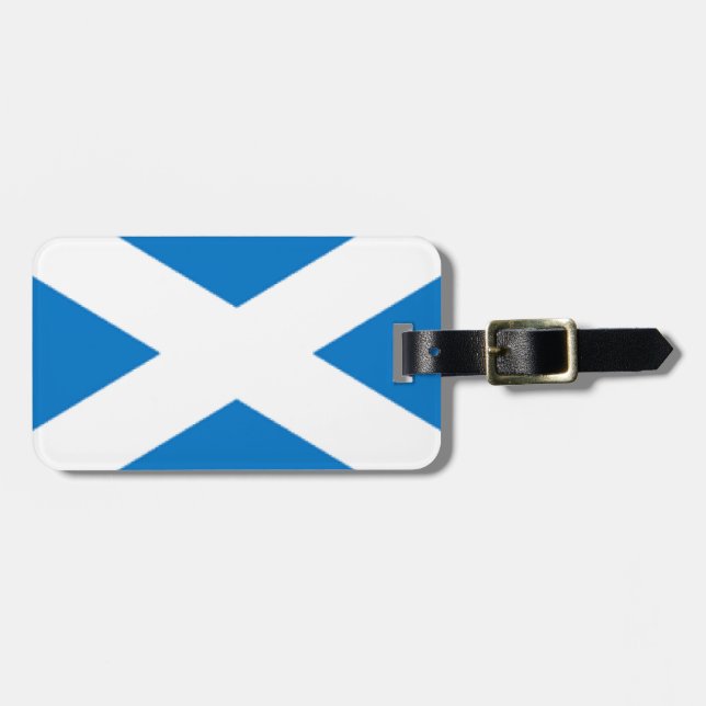 Schottland-Flagge Gepäckanhänger (Vorderseite horizontal)