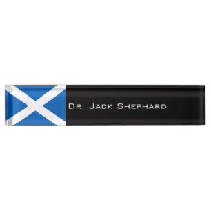 Schottland-Flagge Namensplakette