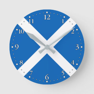 Schottland-Flagge Runde Wanduhr