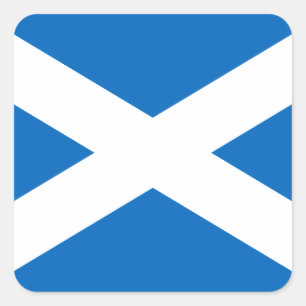 Schottland-Flagge Saltire Quadratischer Aufkleber