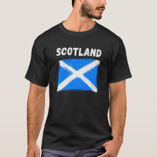 Schottland-Flagge-Souvenir-Wanderurlaub-Schottisch T-Shirt