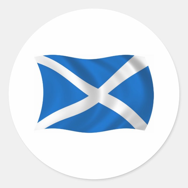 Schottland-Flaggen-Aufkleber Runder Aufkleber (Vorderseite)