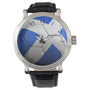 Schottland-Flaggen-Fußball Armbanduhr