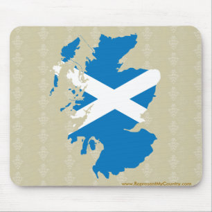 Schottland-Flaggen-Karte Größengleich Mousepad