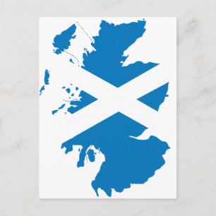 Schottland-Flaggenkarte Postkarte