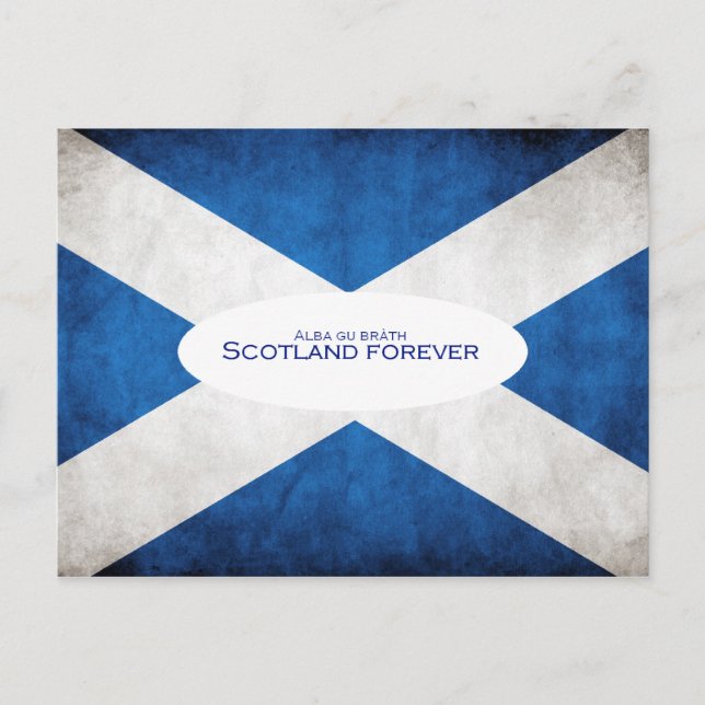 Schottland Forever Alba Gu Brath Flag Postcard Postkarte (Vorderseite)