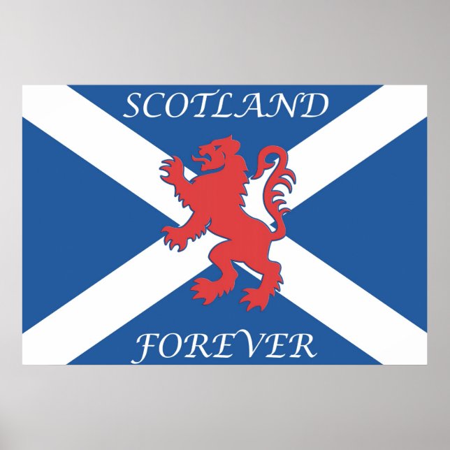 Schottland Forever Lion Rampant Flag Poster (Vorne)