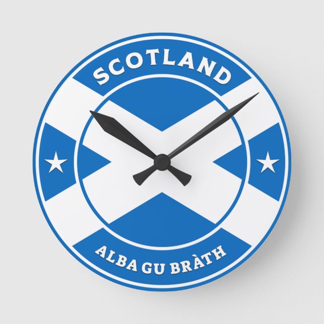 Schottland Forever Runde Wanduhr (Vorderseite)