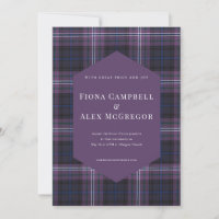 Schottland Forever Tartan Einladung