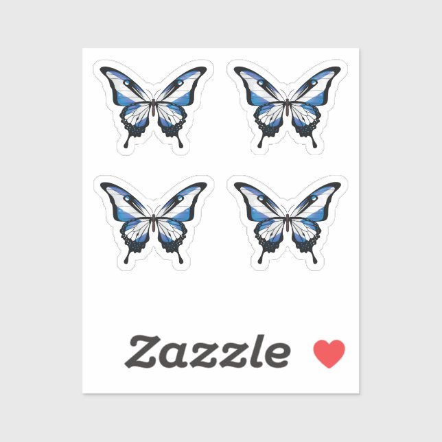 Schottland Frack Butterfly Flag Aufkleber (Blatt)