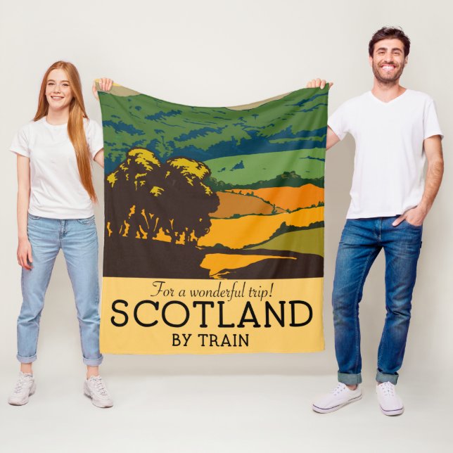 Schottland "Für eine wunderbare Reise!" Fleecedecke (Beispiel)
