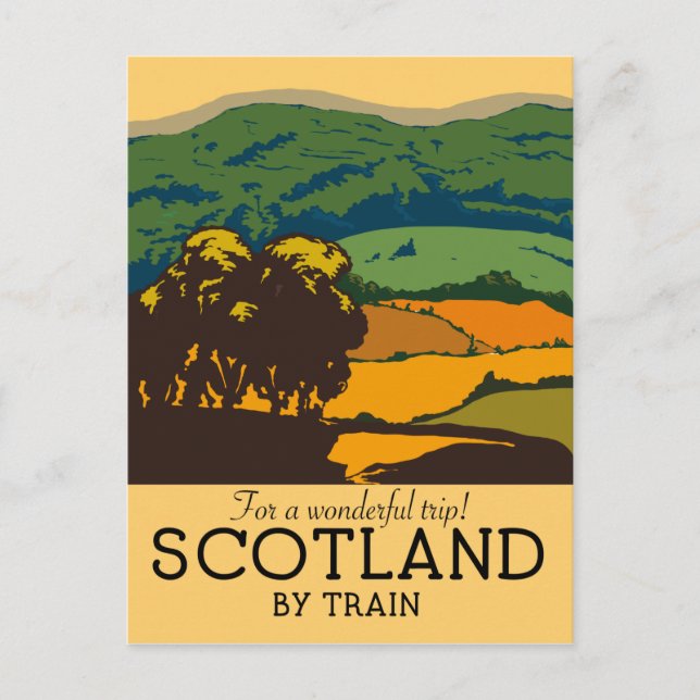 Schottland "Für eine wunderbare Reise!" Postkarte (Vorderseite)